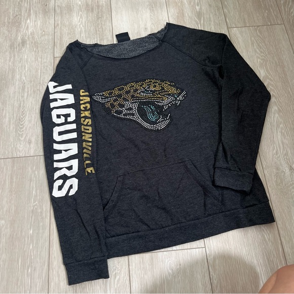 NFL Jacksonville Jaguars Football Long Sleeve Sweater Sweatshirt Top Blouse Sm - Picture 3 of 9